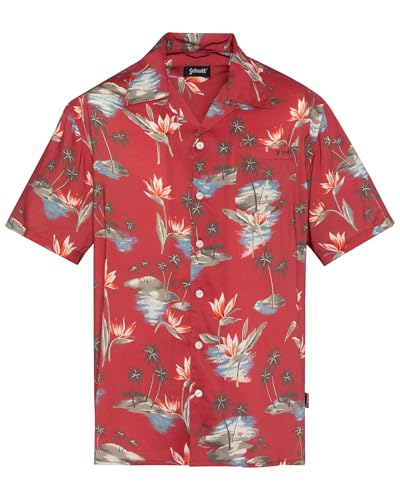 Schott NYC Herren Shcapri Shirt, rot, L von Schott NYC