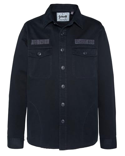 Schott NYC Herren Shstantonml Shirt, blau, XL von Schott NYC
