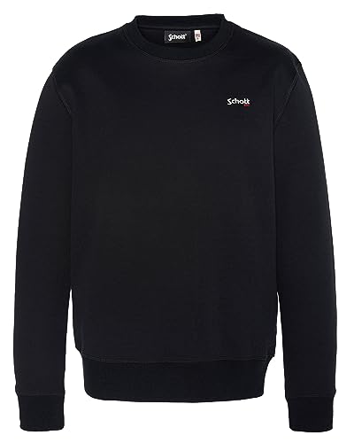 Schott NYC Herren Swcasual1 Sweatshirt, Schwarz, XXL von Schott NYC
