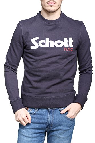 Schott NYC Herren Swcrew Sweatshirt, Blau (Navy Navy), Large von Schott NYC