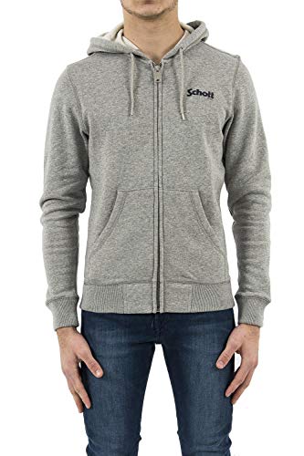 Schott NYC Herren Swzip Sweatshirt, Grau (H Grey H Grey), Medium von Schott NYC