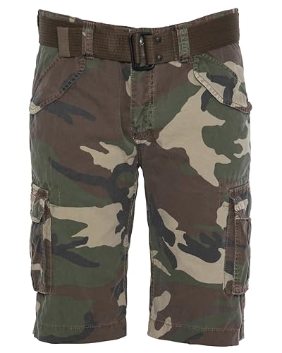 Schott NYC Herren TRBATLE30PK2 Short, Camo Khaki, 28W von Schott NYC