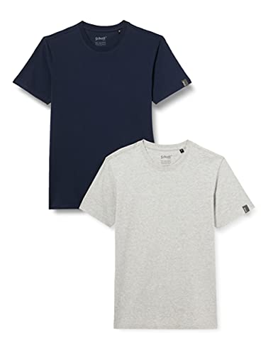 Schott NYC Herren TS01MC T-Shirt, Marineblau/Grau, S von Schott NYC