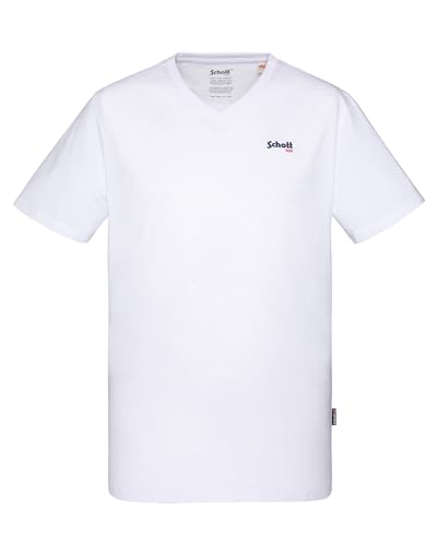 Schott NYC Herren Tscasualv T-Shirt, weiß, L Schott NYC Herren Tscasualv T-Shirt, weiß, L von Schott NYC
