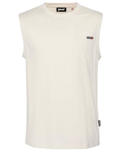 Schott NYC Herren Tskea3 T-Shirt, Off-White, 56 Schott NYC Herren Tskea3 T-Shirt, Off-White, 56 von Schott NYC