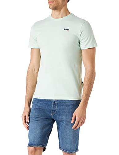 Schott NYC Herren Tslogocasual T-Shirt, Pastellgrün, L von Schott NYC