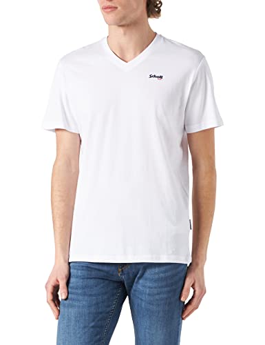 Schott NYC Herren Tslogocasuav T-Shirt, weiß, S von Schott NYC