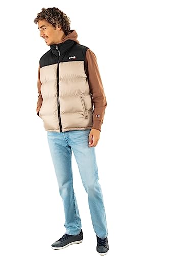 Schott NYC Herren UTAHV Schott Schulterweste gepolstert, beige, XS von Schott NYC