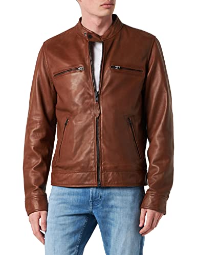 Schott NYC Herren lcnewportx Jacket, Cognac, L von Schott NYC