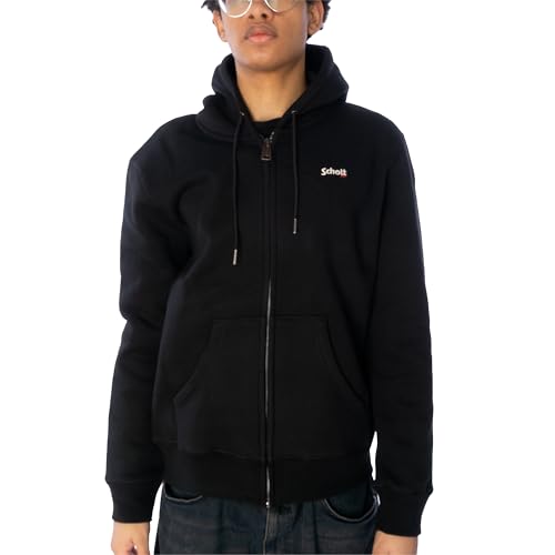 Schott NYC Herren swcasual3 Sweatshirt, Schwarz, Small von Schott NYC