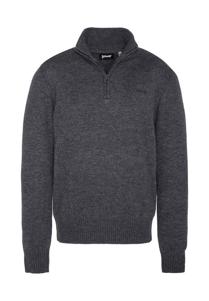 Schott NYC Troyer Pullover PLLANCE2 Strickpullover Troyer (1-tlg) von Schott NYC