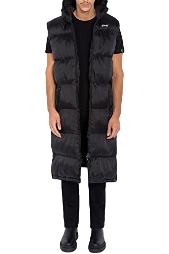 Schott NYC Unisex 2190 maxV Daunenjacke mit Kapuze, extralang, ohne Schaft, Schwarz, Small von Schott NYC