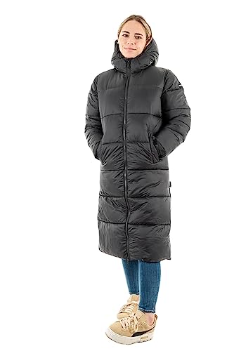 Schott NYC Unisex Belstar2wrs Daunenjacke mit Kapuze, lang, für Damen, Schwarz, X-Small von Schott NYC