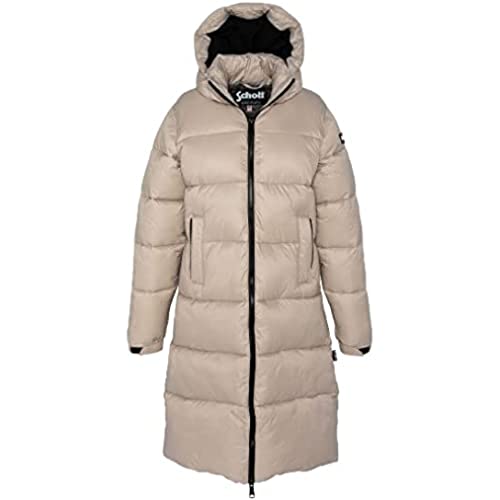 Schott NYC Unisex Belstar2wrs Daunenjacke mit Kapuze, lang, für Damen, beige, Medium Schott NYC Unisex Belstar2wrs Daunenjacke mit Kapuze, lang, für Damen, beige, Medium von Schott NYC