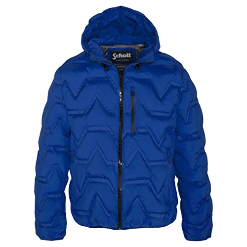 Schott NYC Unisex Cruiser2 Schott Daunenjacke mit Kapuze, blau, L von Schott NYC