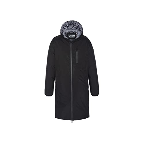 Schott NYC Unisex Fargo Lange Daunenjacke mit Reißverschluss, Schwarz, Small von Schott NYC