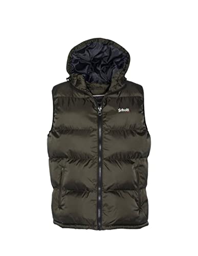 Schott NYC Unisex Idaho2V Schott Daunenjacke mit Kapuze, kaki, X-Large von Schott NYC