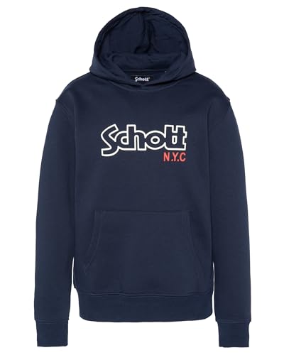 Schott NYC Unisex Kinder Swhsidneyb Hooded Sweatshirt, blau, 10 Jahre von Schott NYC