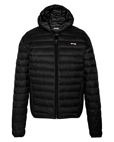 Schott NYC Unisex Silveradors Daunenjacke mit Kapuze, extra leicht, aus Federn, Schwarz, Large von Schott NYC