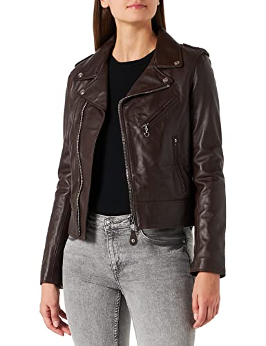 Schott NYC Damen Jacke LCW1601D, Braun ( Plum), 38 (Herstellergröße: M) von Schott NYC