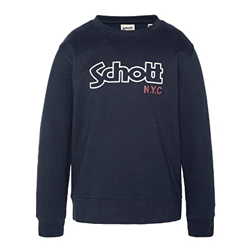 Schott Unisex Baby Sweat Junior Vintage Sweatshirt, Marineblau, 14 años von Schott NYC