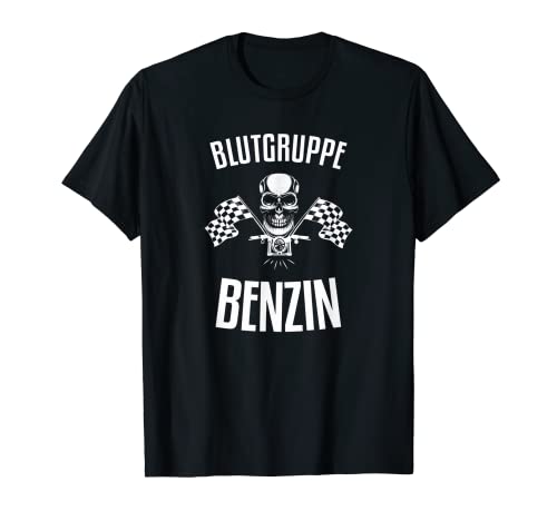 Herren Blutgruppe Benzin T-Shirt von Schrauber Tuner Mechaniker Geschenk
