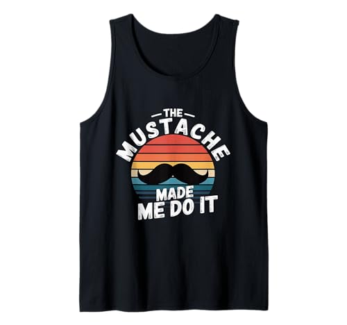 The Mustache Made Me Do It Quirky Bearded Father Man |- Tank Top von Schrulliger Schnurrbarthumor