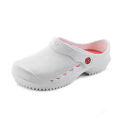 Schu'zz - PROTEC Einfarbig - Medizinische Clogs für Damen - Krankenhausschuhe - Leicht, Bequem, Atmungsaktiv, rutschfest, Herausnehmbare Sohle von Schu'zz