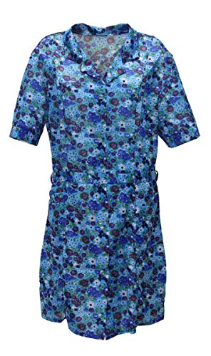 Kittel Schürze Kittelschürze mit 1/4 Arm Dederon Polyester, Farbe:Dessin 3, Größe:48 von Schuerzenfabrik