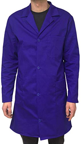Schuerzenfabrik Herren Berufsmantel Größe 46-68 Arbeitskittel Kittel Mantel kornblau, Größe:58, Modell:Modell 1 von Schuerzenfabrik