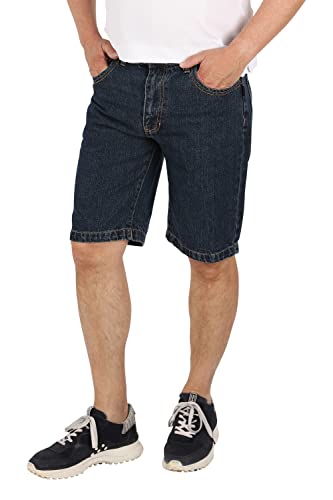 Schuerzenfabrik Herren Hose kurz Jeansshorts im 5-Pocket-Design Shorts 100% Baumwolle, Größe: XXXXL / 42, dunkelblau von Schuerzenfabrik