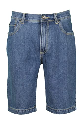 Schuerzenfabrik Jeanshose Herrenjeans kurz Jeansshorts im 5-Pocket-Design Shorts 100% Baumwolle, Größe: L / 34, blau von Schuerzenfabrik