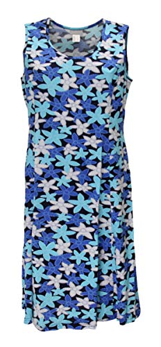 Sommerkleid Kleid Hauskleid Gartenkleid Strandkleid Jersey, Größe:46, Design:Design 2 von Schuerzenfabrik