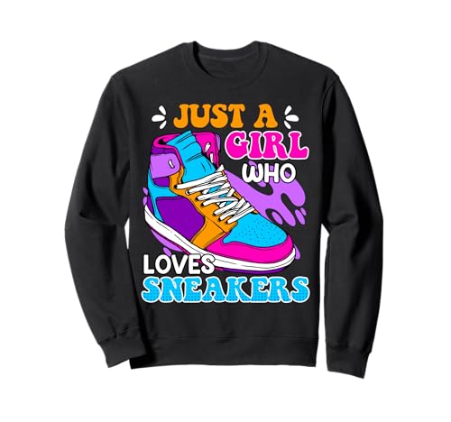 Schuhsammlung JUST A GIRL WHO LOVES SNEAKERS Schuh Sammler Sweatshirt Schuhsammlung JUST A GIRL WHO LOVES SNEAKERS Schuh Sammler Sweatshirt von Schuh Sammler Shirt Sneaker Sammler Schuhsammlung