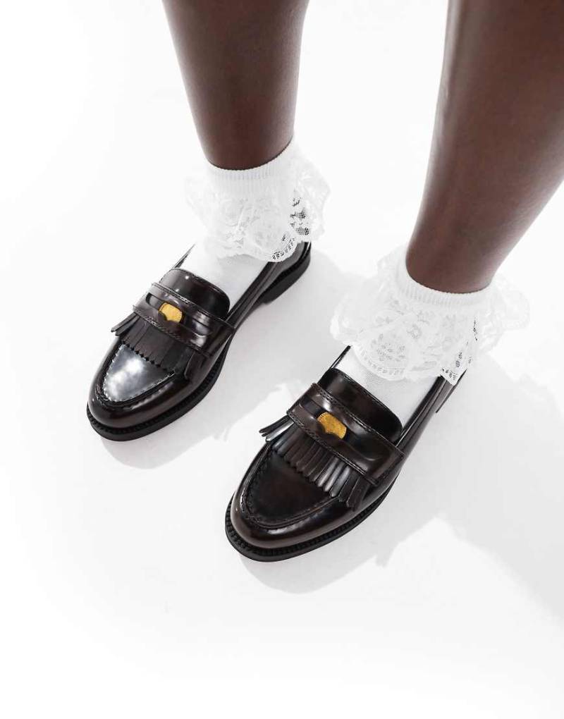 Schuh - Laurent - Loafer in Braun mit Münzdetail von Schuh