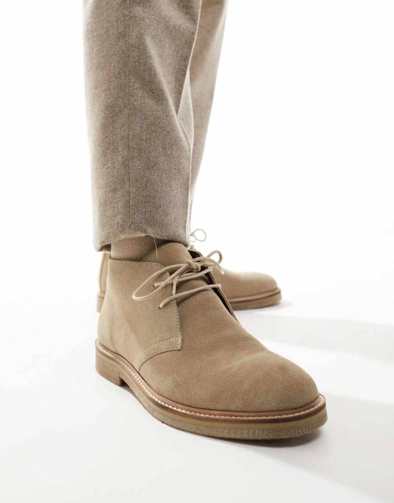 schuh - Dace - Schnürschuhe aus Wildleder in Beige-Neutral von Schuh