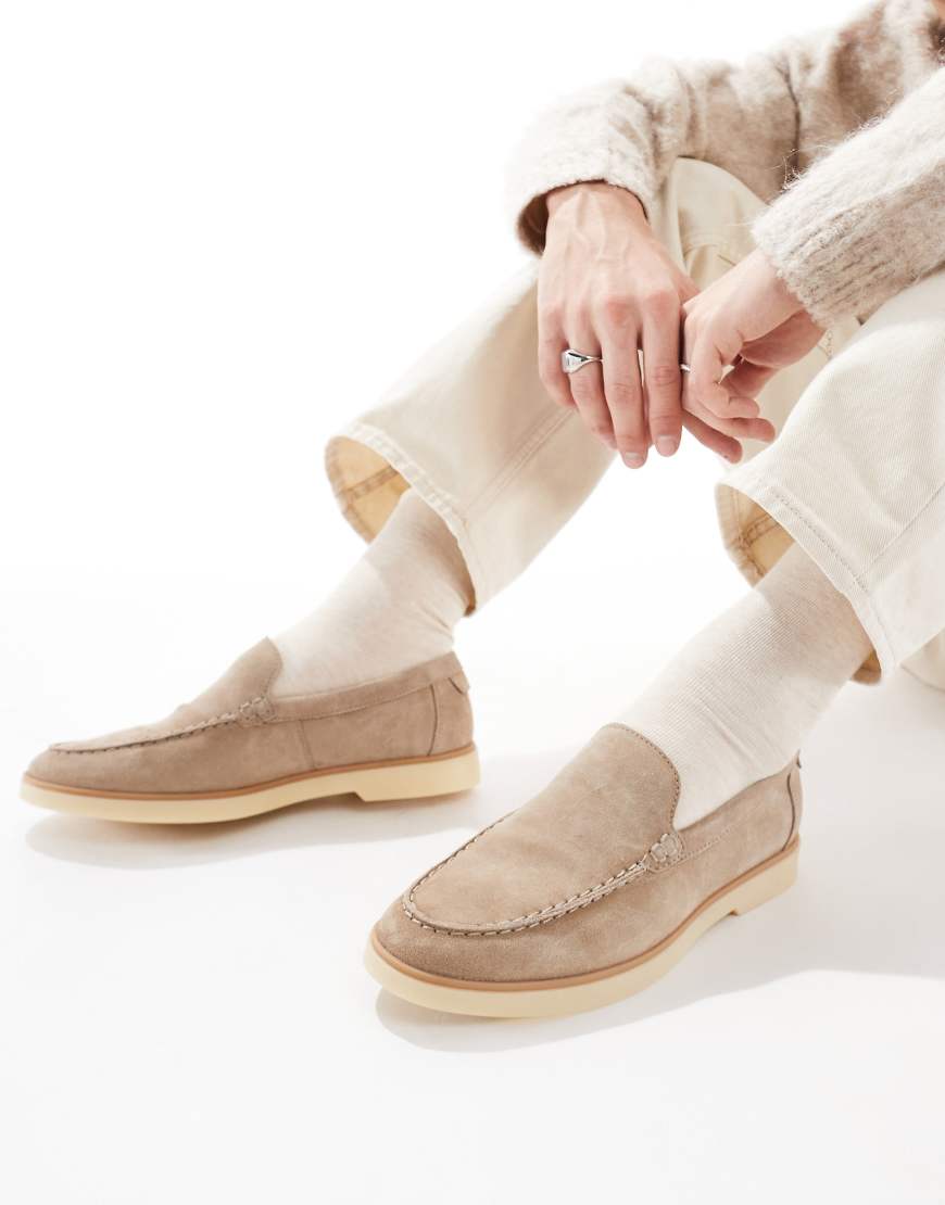 schuh - Riggs - Loafer aus Wildleder in Hellbraun-Neutral von Schuh
