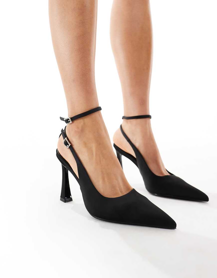 schuh - Sunday - Pumps aus Satin in Schwarz mit Absatz von Schuh