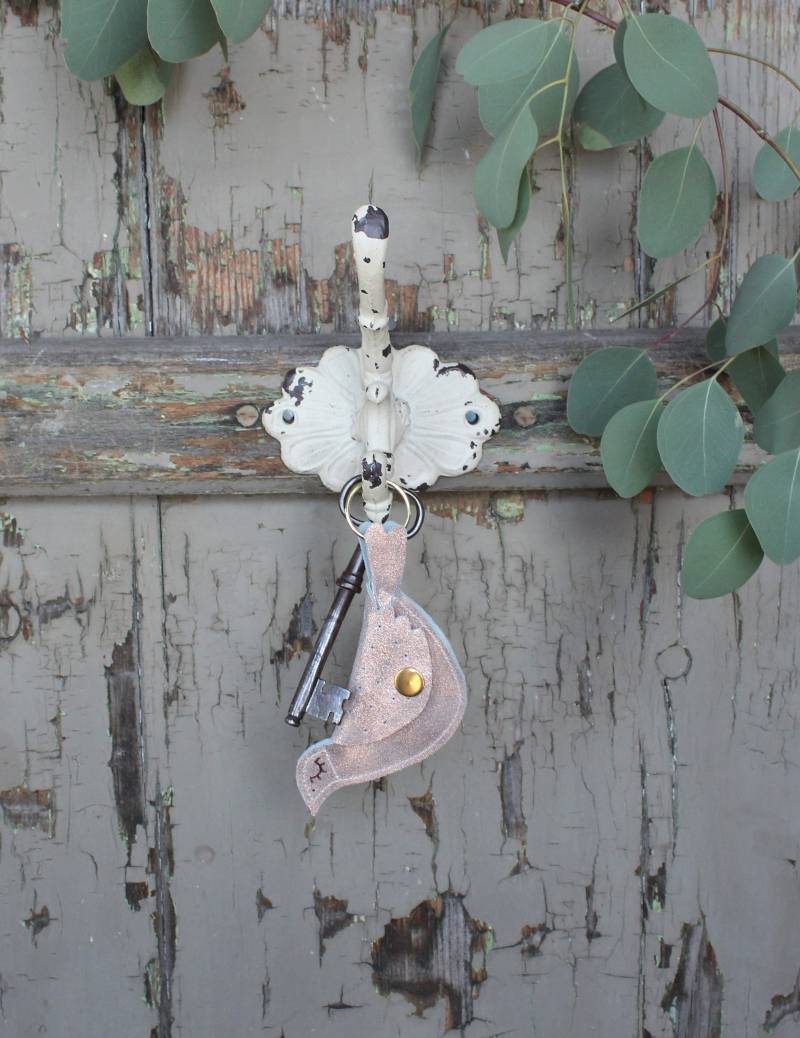 Schlüsselanhänger/Kleine Geldbörse Leder Vogel von SchuhbiduShop