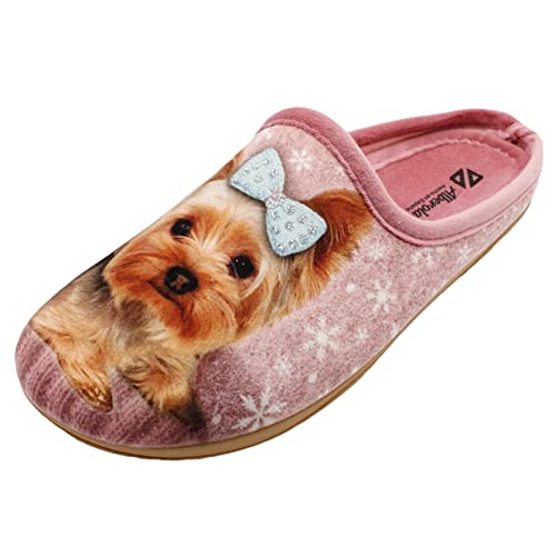 Schuhkönig ALBEROLA HAUSSCHUH/PANTOFFEL HELLE SOHLE YORKI MIT SCHLEIFE X27677A (eu_footwear_size_system, adult, women, numeric, medium, numeric_38) von Schuhkönig