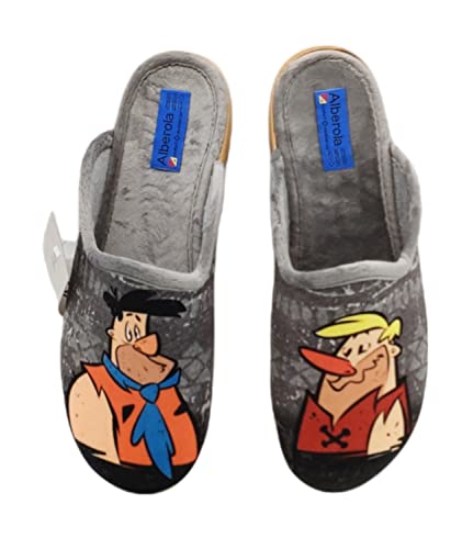Schuhkönig ALBEROLA HAUSSCHUH/PANTOFFEL HELLE SOHLE AC10074AS COMIC-DRUCK (eu_footwear_size_system, adult, men, numeric, medium, numeric_44) von Schuhkönig