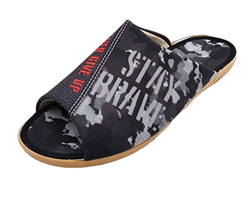 Schuhkönig ALBEROLA HAUSSCHUH/PANTOFFEL HERREN BLACK CAMOUFLAGE AC10241A (eu_footwear_size_system, adult, men, numeric, medium, numeric_41) von Schuhkönig