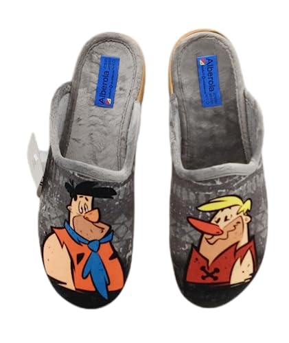 Schuhkönig ALBEROLA HAUSSCHUH/PANTOFFEL HELLE SOHLE AC10074AS COMIC-DRUCK (eu_footwear_size_system, adult, men, numeric, medium, numeric_43) von Schuhkönig