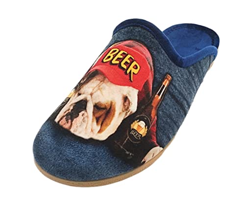 Schuhkönig HAUSSCHUH/PANTOFFEL HELLE SOHLE AC10025A BULLI MIT BIER (eu_footwear_size_system, adult, men, numeric, medium, numeric_42) von Schuhkönig