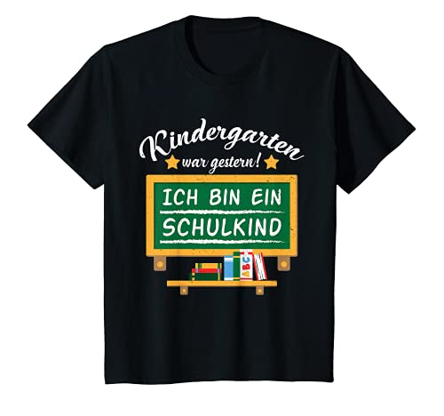 Kinder Kindergarten War Gestern Schulkind Einschulung Schulanfang T-Shirt Kinder Kindergarten War Gestern Schulkind Einschulung Schulanfang T-Shirt von Schulanfänger Junge Mädchen Bye Tschüss Geschenk