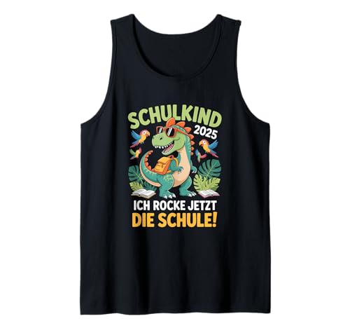 Einschulung 2025 Schulstart 1. Klasse Dino T-Rex Jungs Tank Top von Schulanfang Einschulungsgeschenke Jungen Mädchen