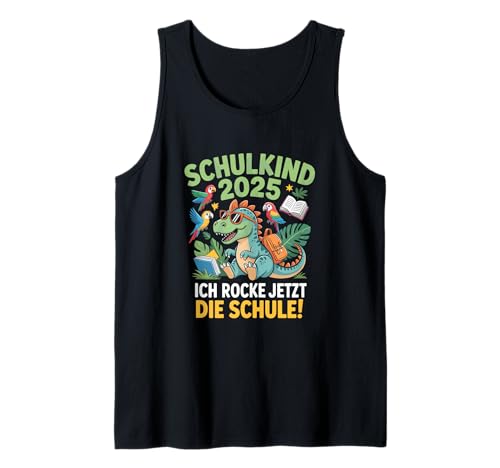 Einschulung 2025 Schulstart 1. Klasse Dino T-Rex Jungs Tank Top von Schulanfang Einschulungsgeschenke Jungen Mädchen