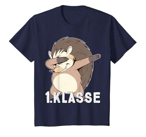 Kinder Einschulung 2024 Igel Dabbing 1. Klasse Geschenkidee Schule T-Shirt von Schulanfang Einschulungsgeschenke Jungen