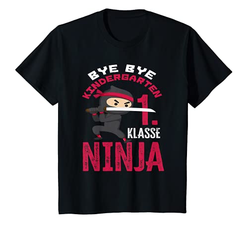 Kinder Schulkind Schule Einschulung Jungs Ninja 1. Klasse T-Shirt Kinder Schulkind Schule Einschulung Jungs Ninja 1. Klasse T-Shirt von Schulanfang Erstklässler Einschulung Junge Mädchen