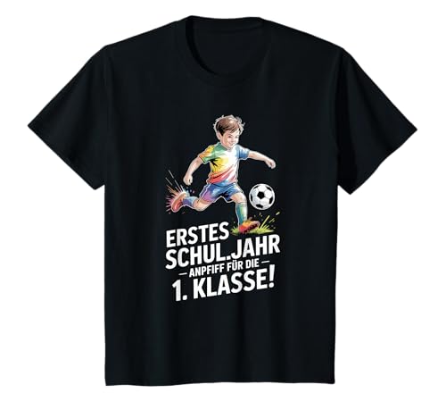 Kinder Schulkind Einschulung Schuljahr Fußball Erstklässler 2025 T-Shirt von Schulanfang Fußball 2025 Einschulung